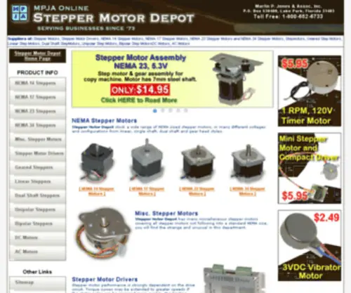 Steppermotordepot.com(Stepper motors) Screenshot