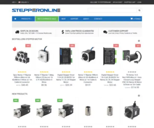 Stepperonline.com(Buy Stepper Motor/Stepper Driver/CNC Router Kit) Screenshot