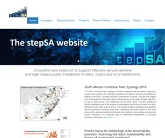 Stepsa.org(Spatial Temporal Evidence for Planning in South Africa) Screenshot