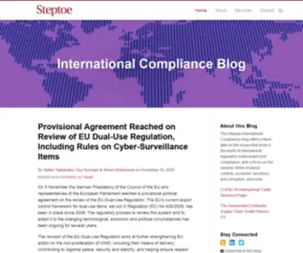 Steptoeinternationalcomplianceblog.com(Steptoe International Compliance Blog) Screenshot