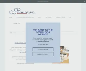 Steraloids.com(Steroids for Research) Screenshot