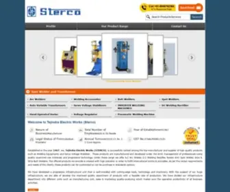 Sterco-Weld.com(Manufacturer of Arc Welders & Welding Accessories by Tejindra Electric Works (Sterco)) Screenshot