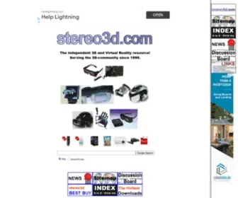 Stereo3D.com(Stereo3D Entry Page) Screenshot