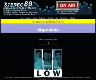 Stereo89.com(Stereo 89) Screenshot