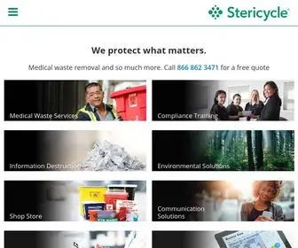 Stericycle.com(Medical Waste Disposal & Compliance Training) Screenshot