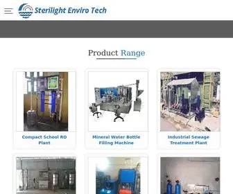 Sterilight-Water.com(Manufacturer exporter Supplier of Industrial Sewage Treatment Plant in India) Screenshot