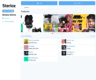 Sterioz.com(Sterioz Music) Screenshot