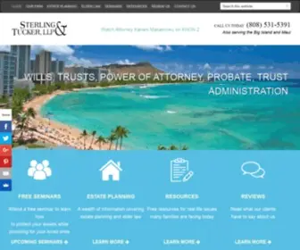 Sterlingandtucker.com(Honolulu Estate Planning Attorneys) Screenshot