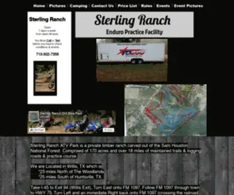 Sterlingranchatv.com(Sterling Ranch Dirt bike enduro training facility) Screenshot