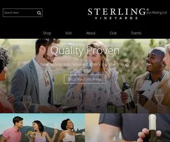 SterlingVineyards.com(Sterling Vineyards) Screenshot