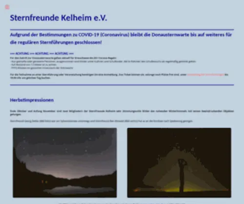 Sternfreunde-Kelheim.de(Sternfreunde Kelheim e.V) Screenshot