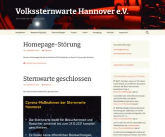 Sternwarte-Hannover.de(Volkssternwarte Hannover e.V) Screenshot