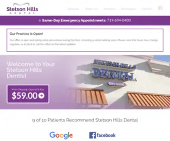 Stetsonhillsdentist.com(Dentist in Colorado Springs) Screenshot