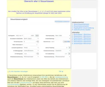Steuerklassen.eu(Steuerklassen) Screenshot