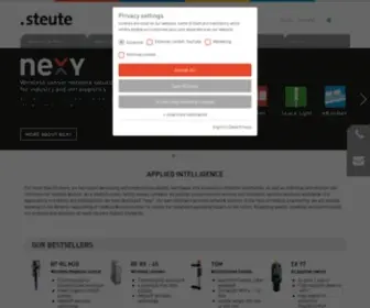 Steute.com(Switchgear, Sensors & Controls for Complex Applications) Screenshot