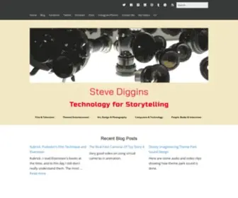 Stevediggins.com(Technology for Storytelling) Screenshot