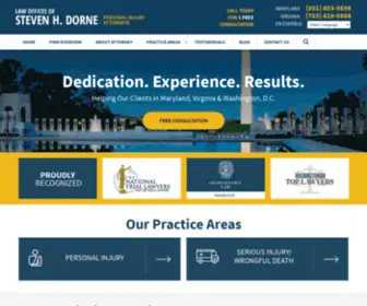 Stevedornelaw.com(Rockville Personal Injury Attorney) Screenshot