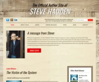 Stevehadden.com(The Official Author Site of) Screenshot