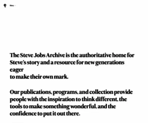 Stevejobsarchive.com(Stevejobsarchive) Screenshot