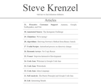 Stevekrenzel.com(Steve Krenzel) Screenshot