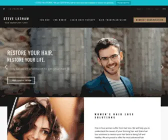 Stevelathamhair.com(Hair Restoration Huntsville. Latham Hair Clinic) Screenshot