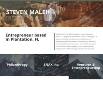 Stevemaleh.com(Snax inc) Screenshot