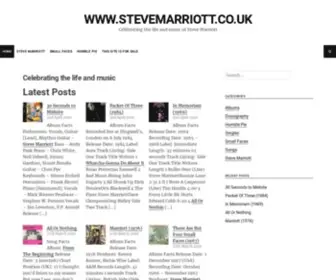 Stevemarriott.co.uk(Celebrating the life and music of Steve Marriott) Screenshot