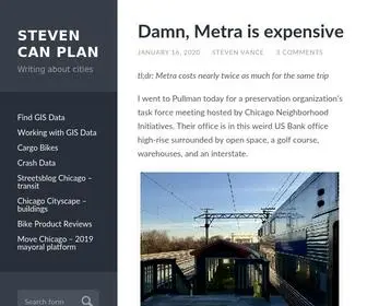 Stevencanplan.com(Writing about cities) Screenshot