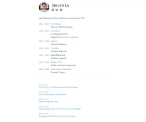 Stevenlu.com(Steven Lu) Screenshot