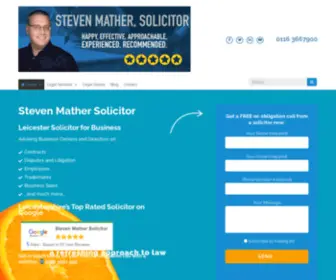 Stevenmather.co.uk(Steven Mather Solicitor Leicester Solicitor for Your Business) Screenshot