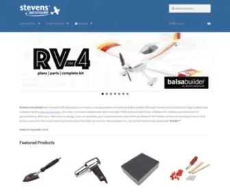 Stevensaero.com(Laser-Cut Model Airplane Kits) Screenshot