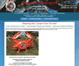 Stevensvillecrabshack.com(Stevensville Crab Shack Restaurant Kent Island Maryland Steamed Crabs home made crabcakes md seafood) Screenshot