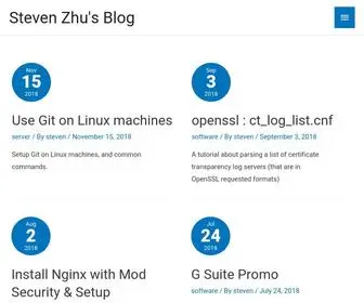 Stevenz.science(A Simple Blog) Screenshot
