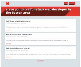 Stevepolitodesign.com(Steve Polito is a Full Stack Web Developer in the Boston Area) Screenshot