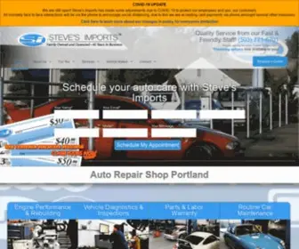 Stevesimports.com(Auto Repair Shop Portland) Screenshot