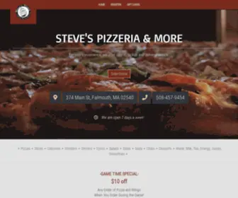 Stevespizzeriaandmore.com(Steve's Pizzeria & More) Screenshot