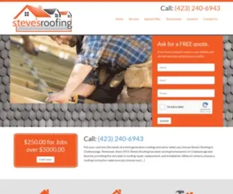 Stevesroofing.net(Roofing Contractors Chattanooga TN) Screenshot