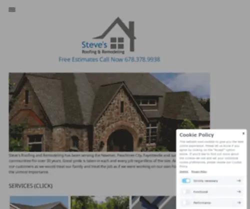 Stevesroofingandremodeling.com(Contractor Services Newnan) Screenshot