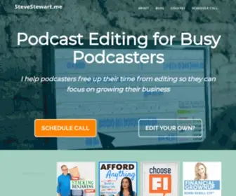 Stevestewart.me(Podcast editing for busy podcasters) Screenshot