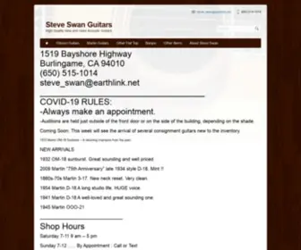 Steveswanguitars.com(Steve Swan Guitars) Screenshot