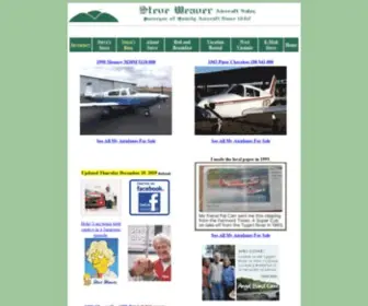 Steveweaver.com(Steve Weaver Aircraft Sales) Screenshot