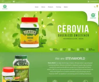 Steviaworld.com(The sweet world of stevia) Screenshot