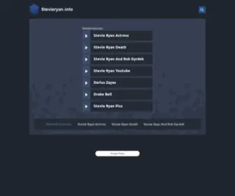 Stevieryan.info(Stevieryan info) Screenshot