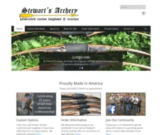 Stewartsarchery.com(Handcrafted custom longbows & recurves) Screenshot