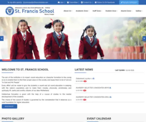 STfrancisbatala.com(St Francis School) Screenshot