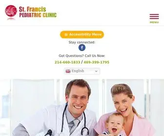 STfrancispediatric.com(Pediatric Medical Services in Dallas) Screenshot