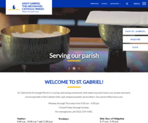 Stgabriel.net(Gabriel Catholic Church) Screenshot