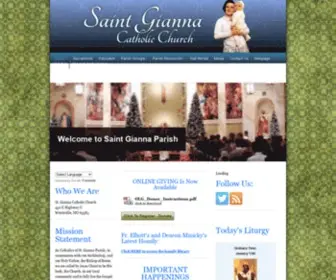 Stgiannaparish.org(St. Gianna Catholic Church) Screenshot