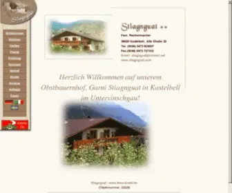 Stiagnguat.com(Garni Stiagnguat Ferienwohnungen Kastelbell) Screenshot