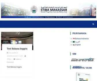 Stiba.ac.id(Sekolah Tinggi Ilmu Islam dan Bahasa Arab (STIBA) Makassar) Screenshot